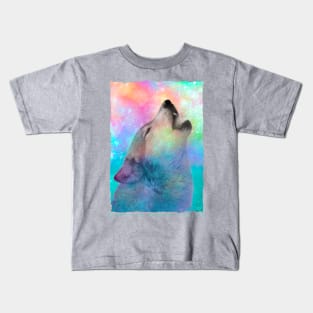 Breathing Dreams Like Air (Wolf Howl Abstract) Kids T-Shirt